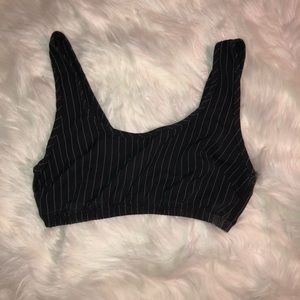 Pin strip crop top